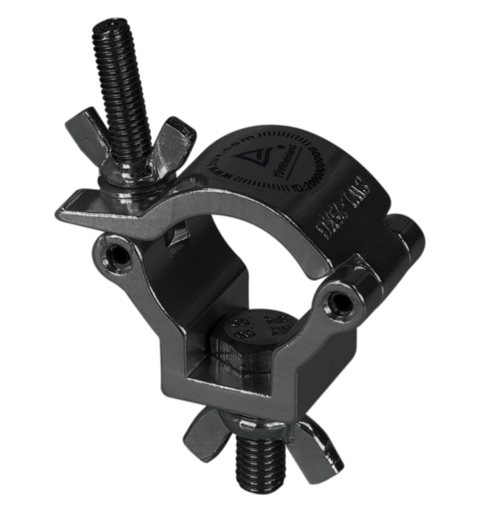 PROLIGHTS C6005 clamp for 32-35mm rør Sort. SWL 75Kg. M10. TUV sertifisert